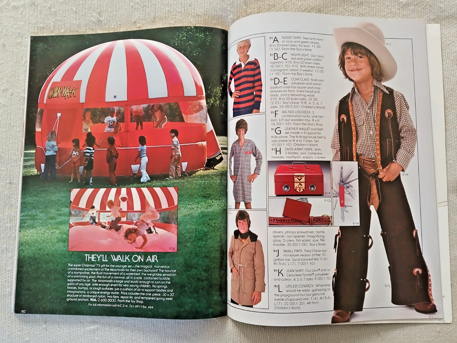 Vintage Neiman Marcus Department Store Christmas Book 1975 Catalog w/ Order Form