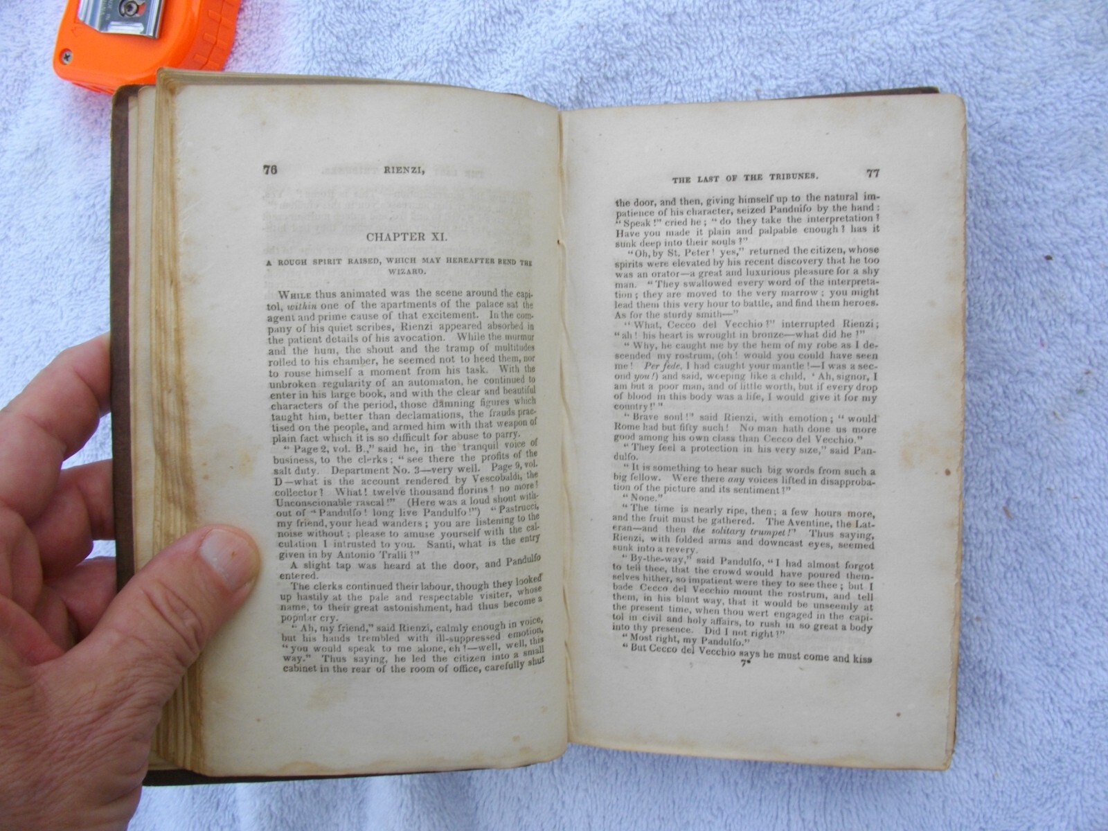 Rienzi, Last of The Tribunes by Sir E. Bulwer-Lytton 1835 Edition Rare Book