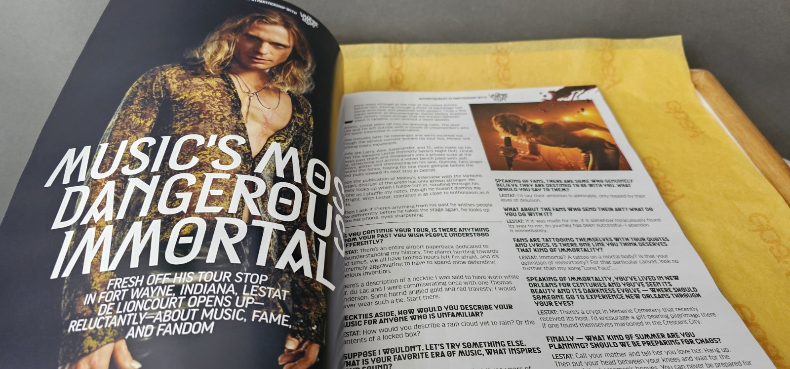 Rolling Stone Magazine The Vampire Lestat Rock Star Music Issue June 2026 Reid