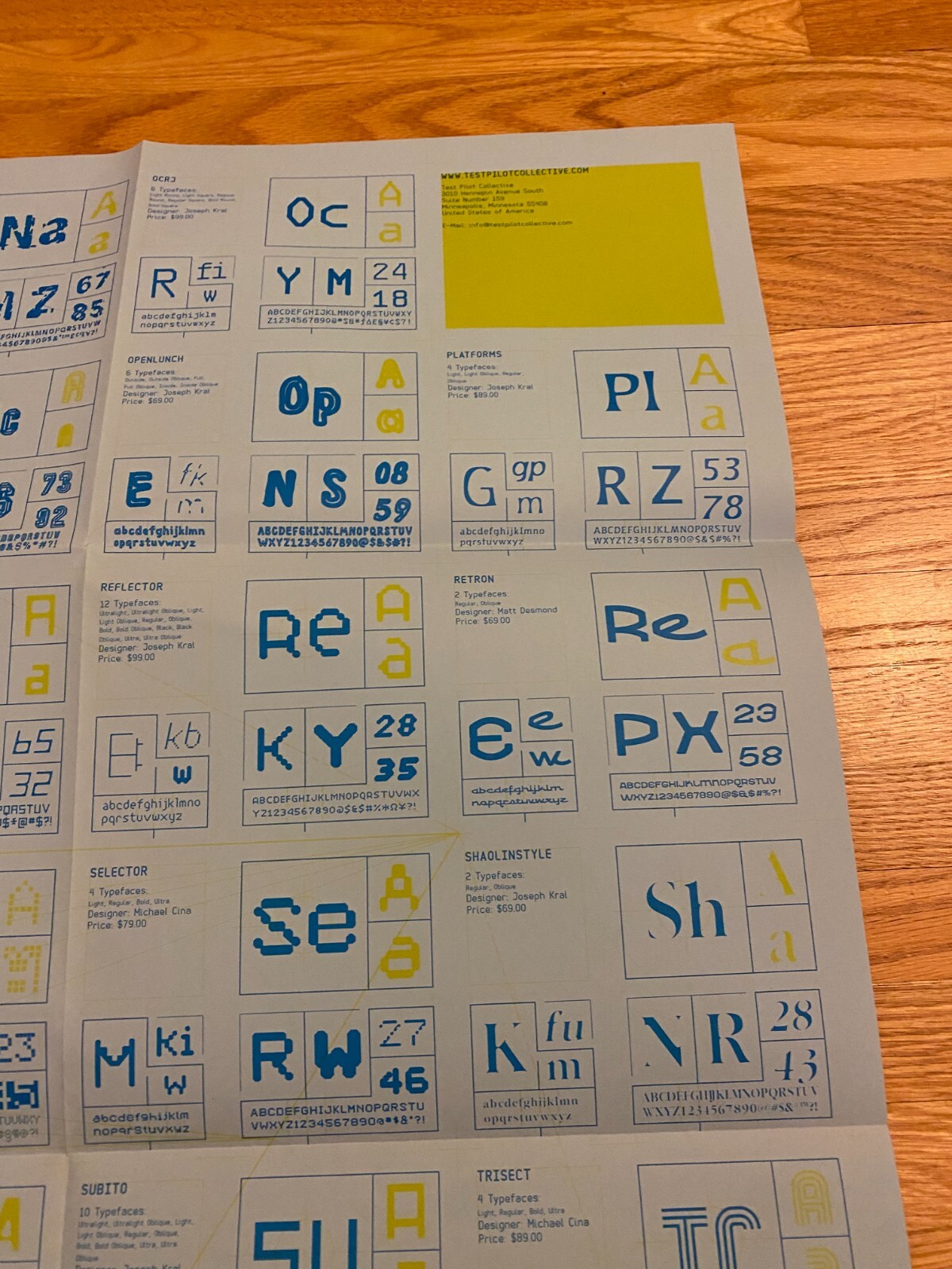 Test Pilot Collective Type Specimen Catalog Poster Fonts Graphic Design Computer