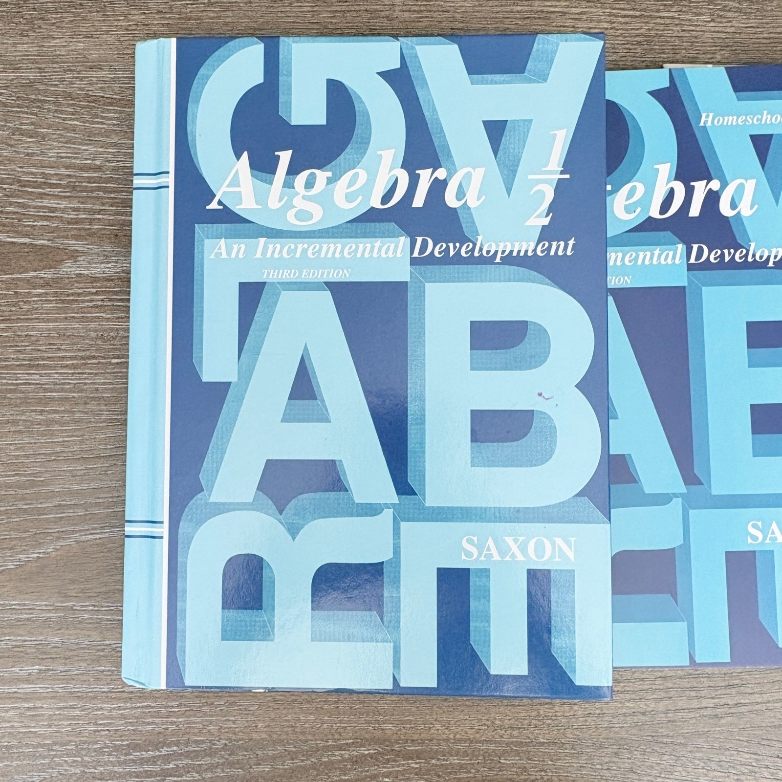 Saxon Algebra 1/2 Textbook Set Kids OS Blue Excellent Homeschool Test Forms 3rd