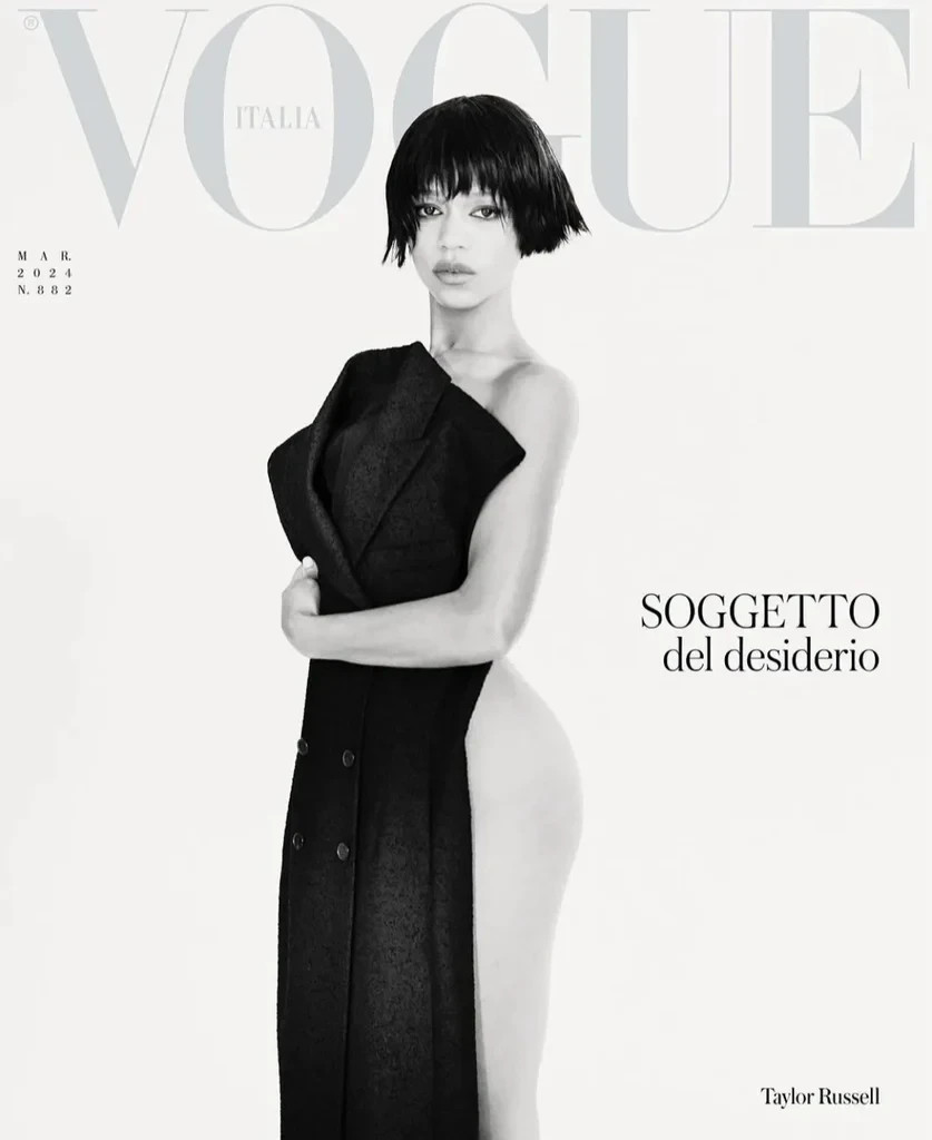 VOGUE ITALIA | MAR 2024 N.882 | TAYLOR RUSSELL | SOGGETTO DEL DESIDERIO