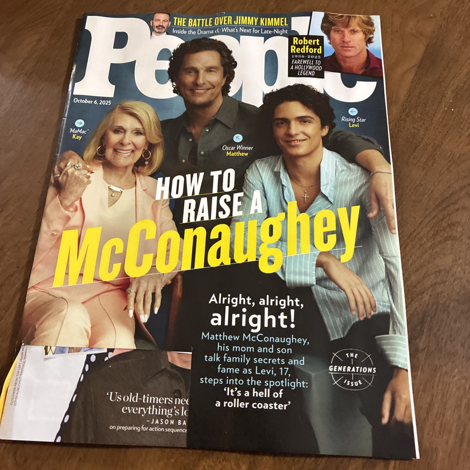 PEOPLE MAGAZINE October 6 2025 Issue Label Cut Out