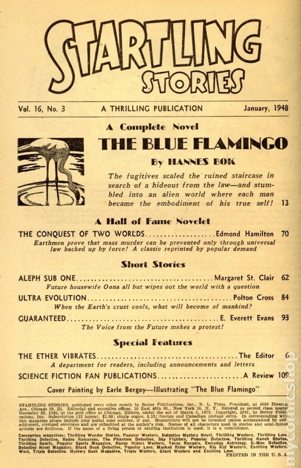 Startling Stories Pulp Jan 1948 Vol. 16 #3 FN- 5.5
