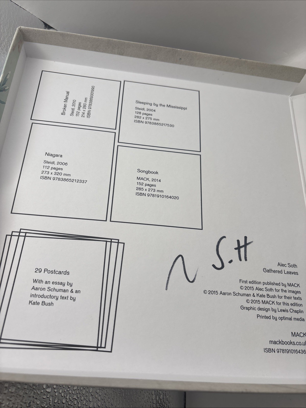 Signed Alec Soth Limited Edition Box With Postcards – Gathered Leaves