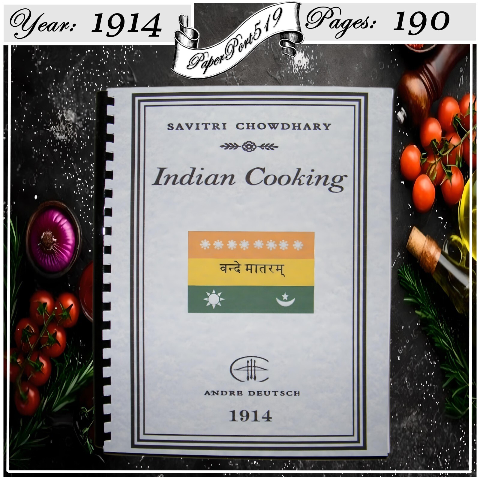 1914 Indian Cooking Vintage Cook Book 190 Pages