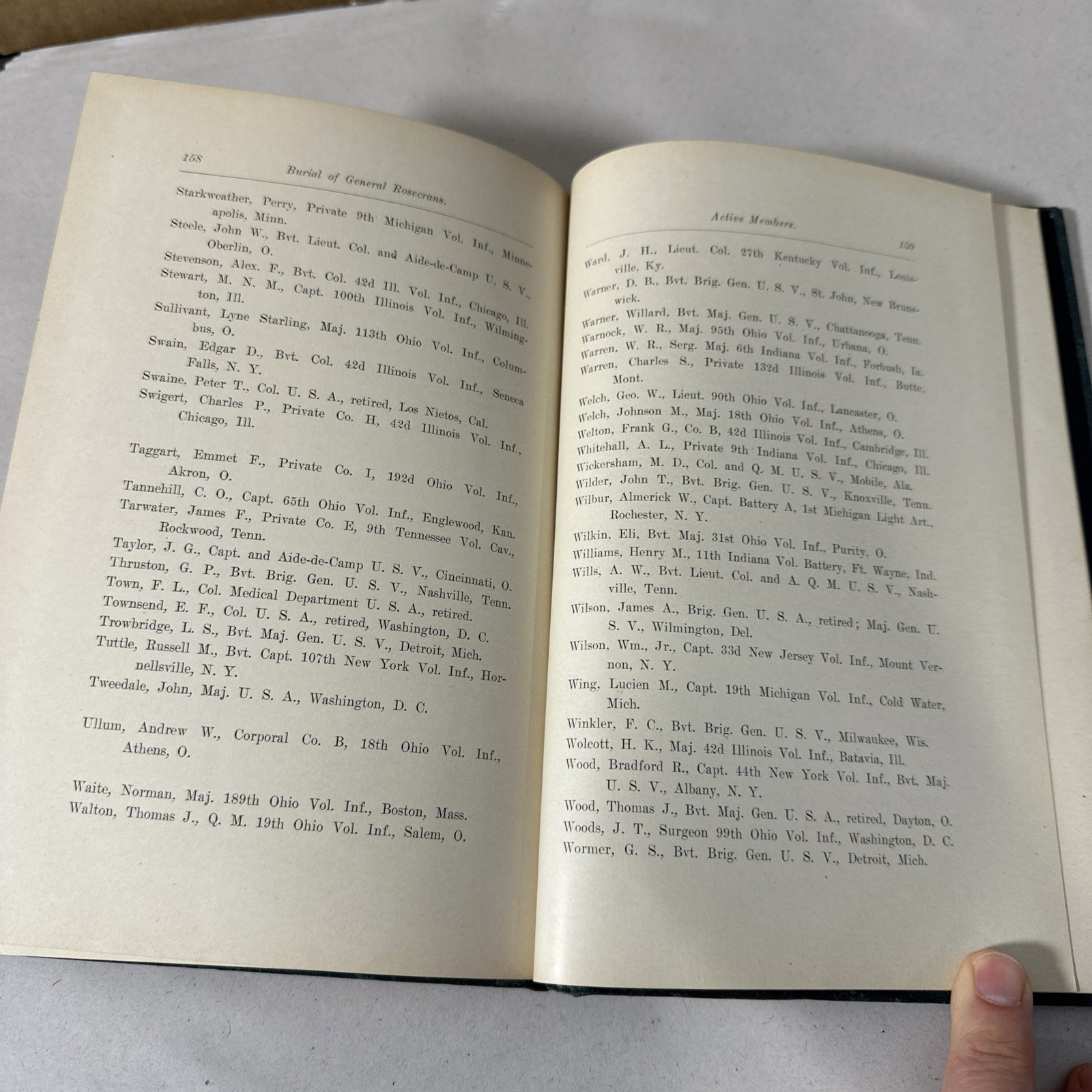 Burial General Rosecrans Army Of The Cumberland 1902 RARE Civil War Book