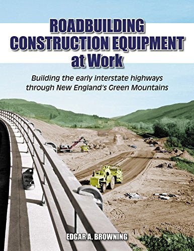 Roadbuilding Construction Equipment at Work Building Early Interstate Highway