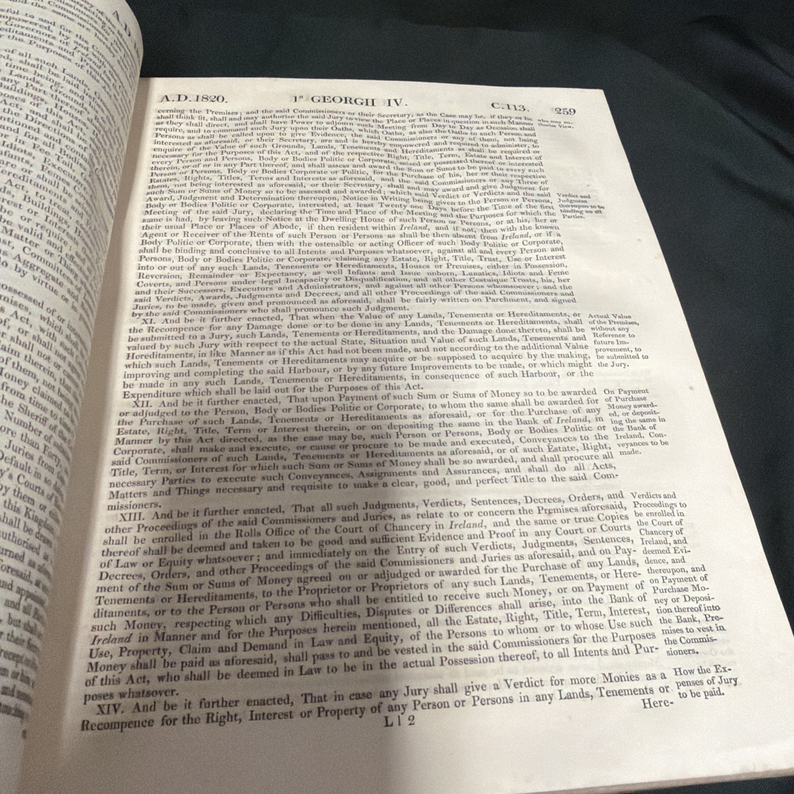 The Statutes United Kingdom George III-IV 1819-1822 Vol 8 huge Book – SKU (1911)
