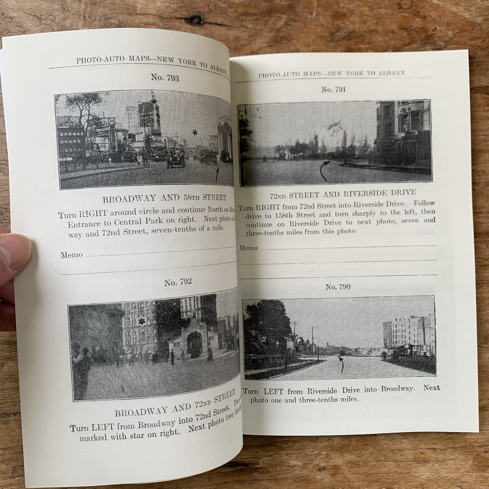 1907 Rand McNally Photo Auto Maps and Guide Book New York to Albany / Facsimile