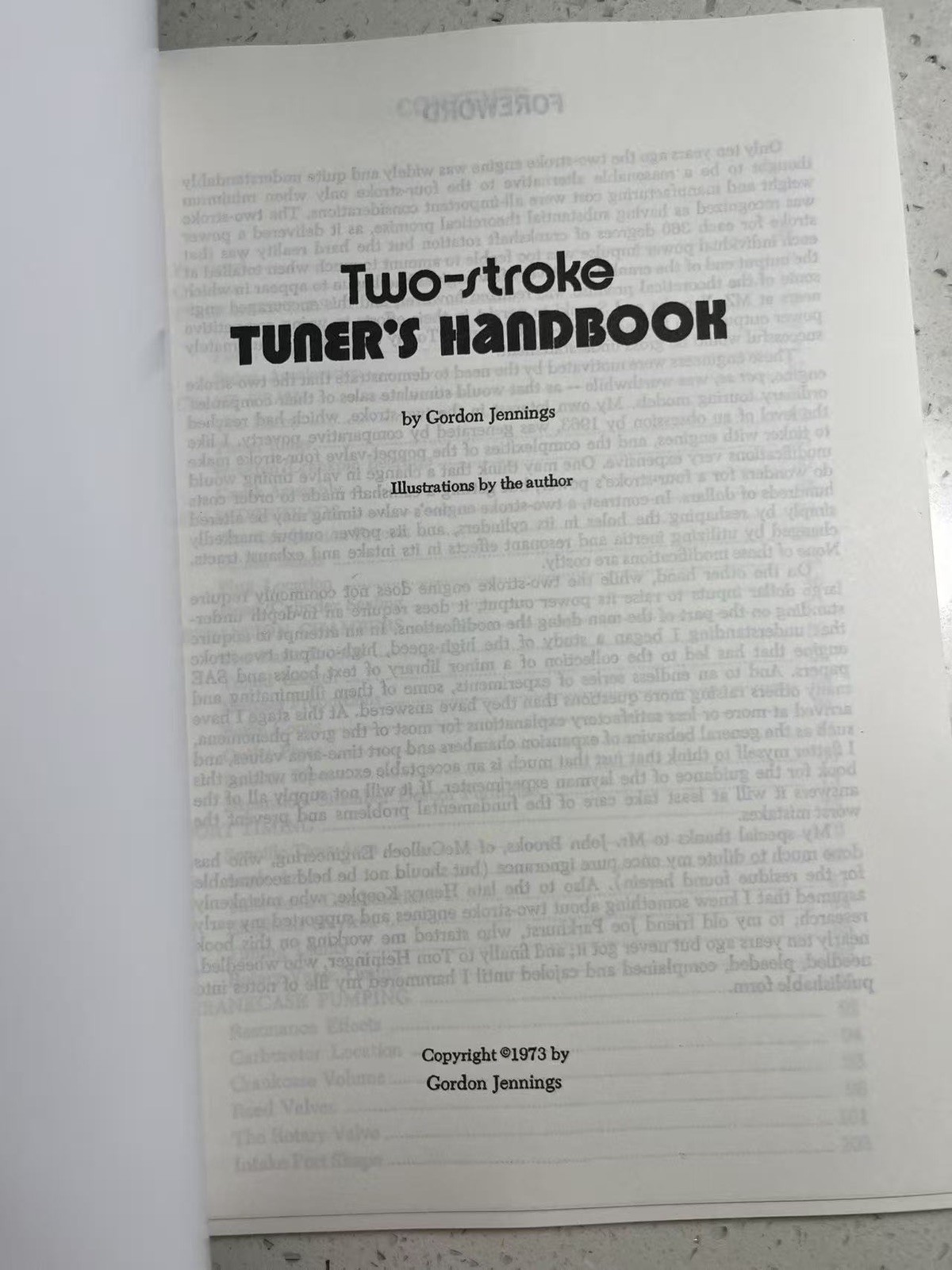 Two Stroke Tuner’s Handbook by Gordon Jennings