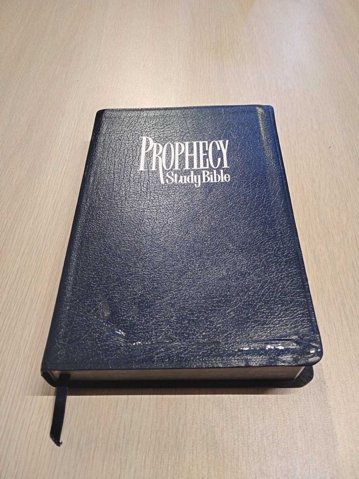 Prophecy Study Bible John Hagee NKJV 1997 Blue Bonded Leather Soft Cover