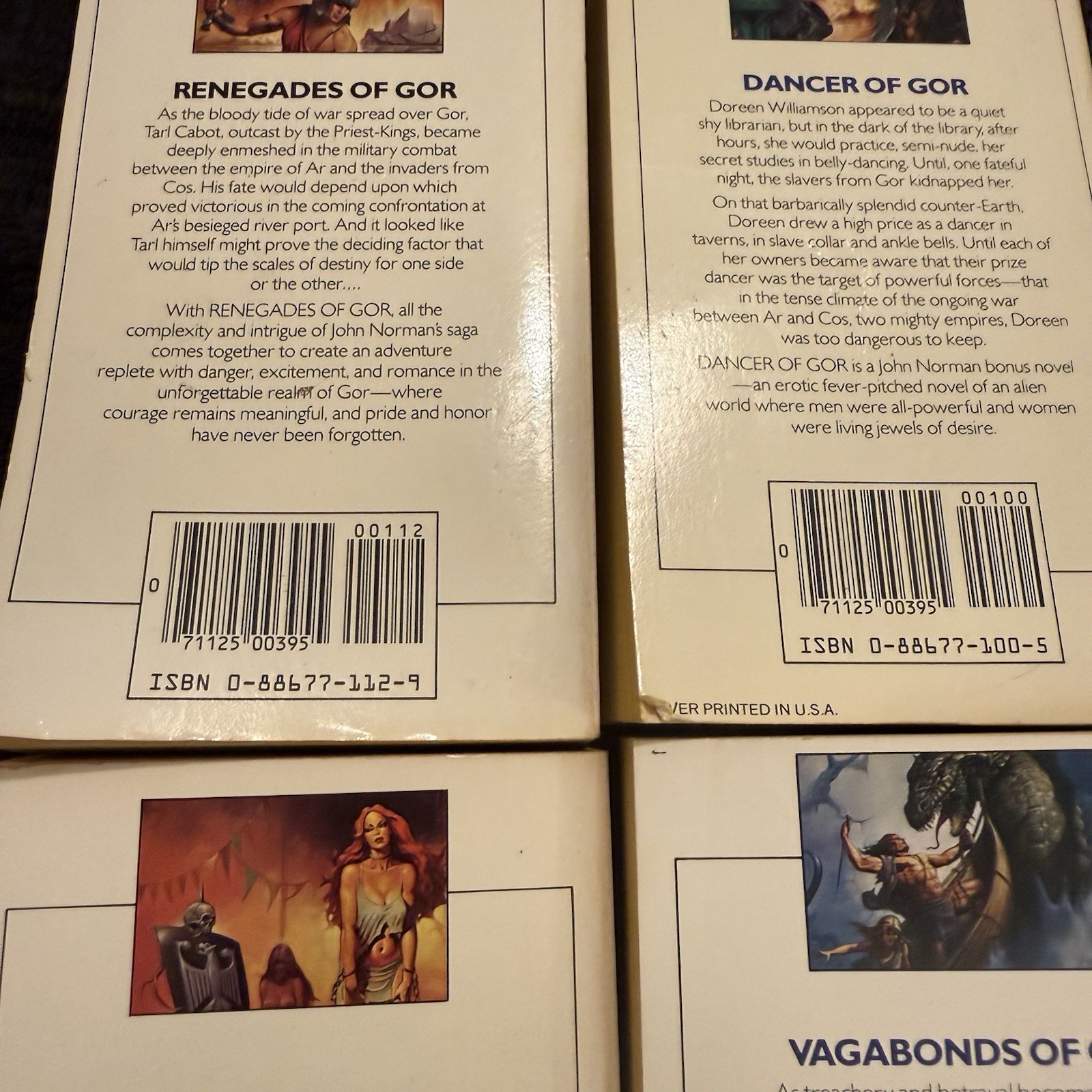 The Gor Series by John Norman- 4 Vintage Paperbacks Very Good Condition