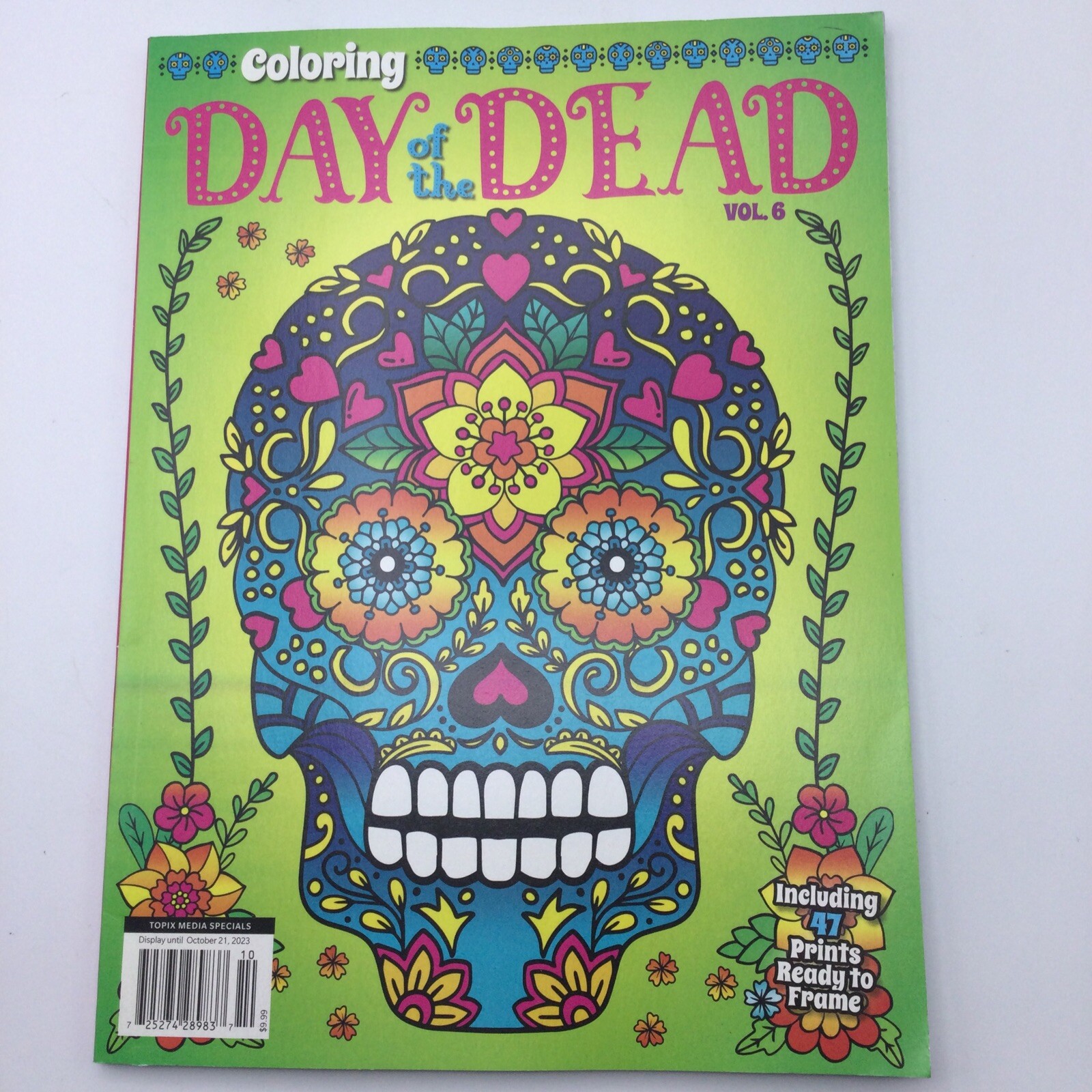 Topix Media Coloring DAY OF THE DEAD Vol. 6 2023 & 47 Prints Ready To Frame