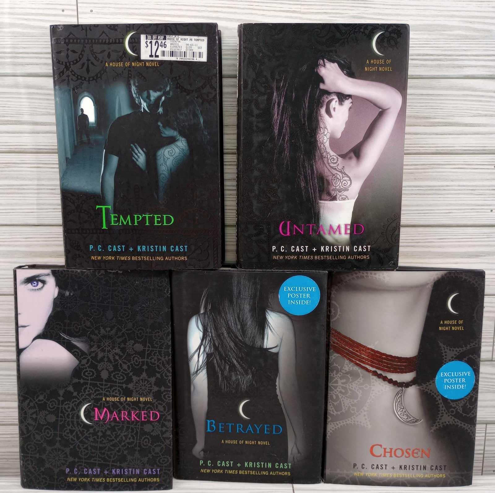 A House Of Night Novel P. C. Cast, Kristin Cast Book Lot Marked Tempted Untamed