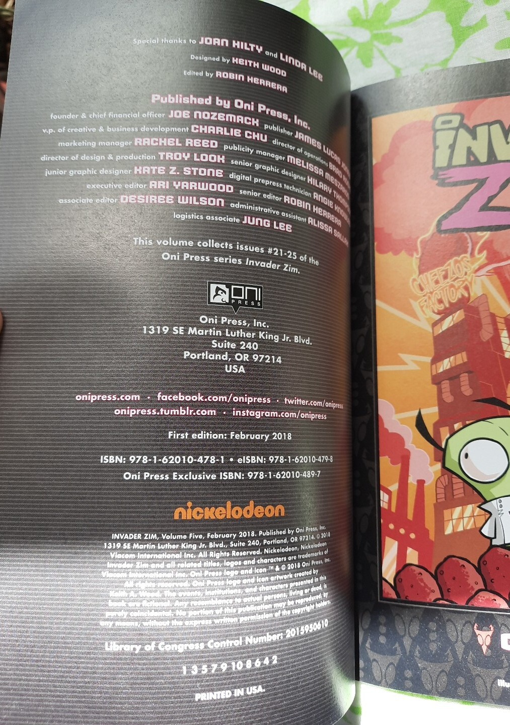 INVADER ZIM Vol. 5 Jhonen Vasquez Eric Trueheart Dave Crosland Paperback 2018