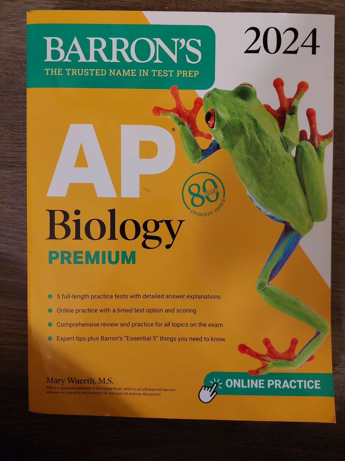 Barron’s AP Biology Premium with 5 Practice Tests By Mary Wuerth 2024