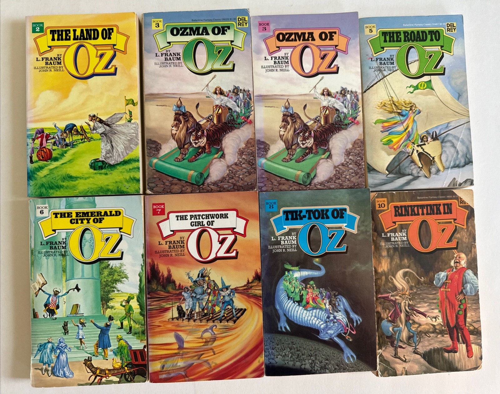 Lot of 8 Wonderful Oz Books L Frank Baum Del Rey Del Ray Ballantine Books Pb