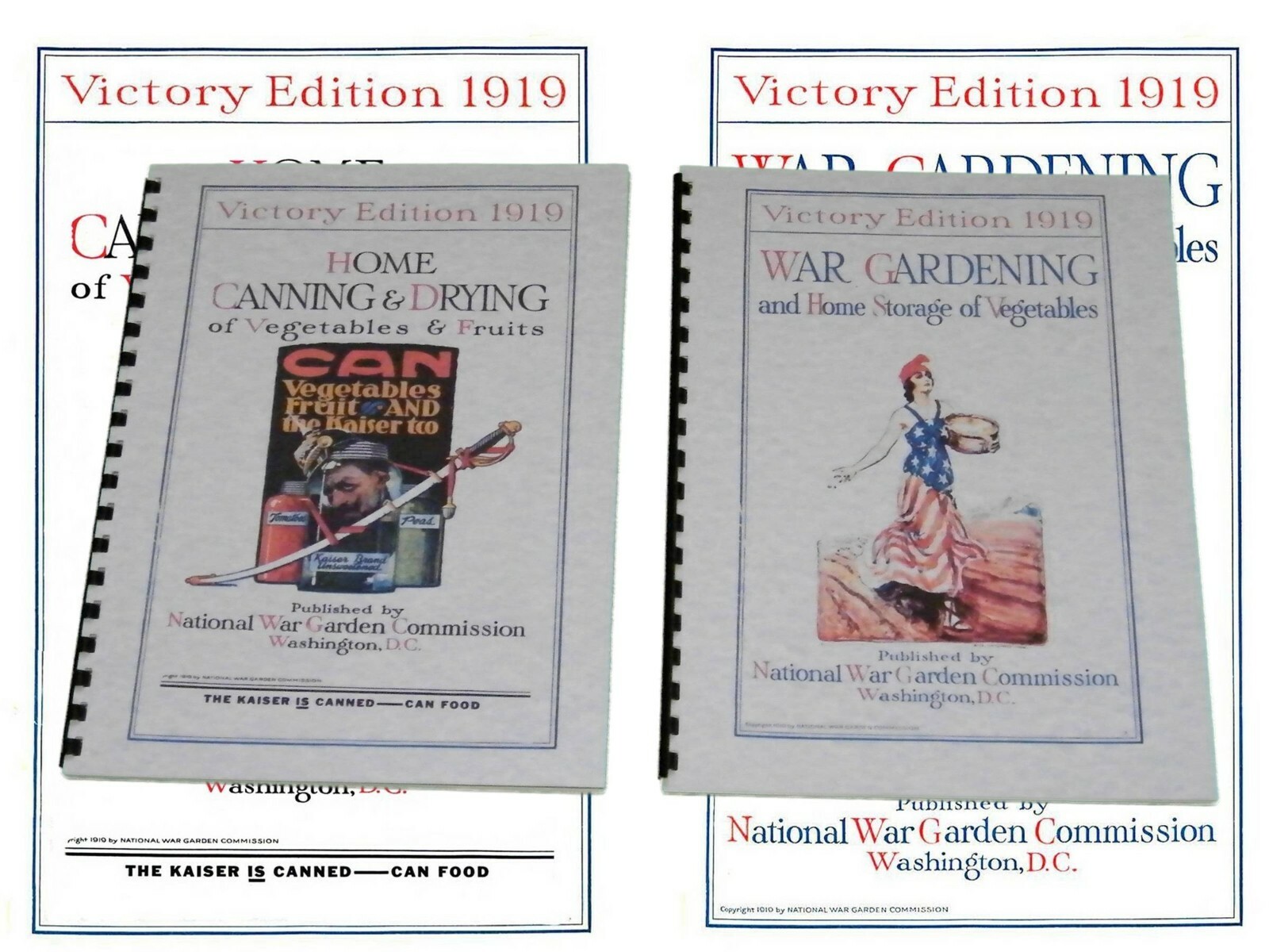 1919 Victory Edition War Gardening & Home Canning & Drying Lot of 2 Manuals