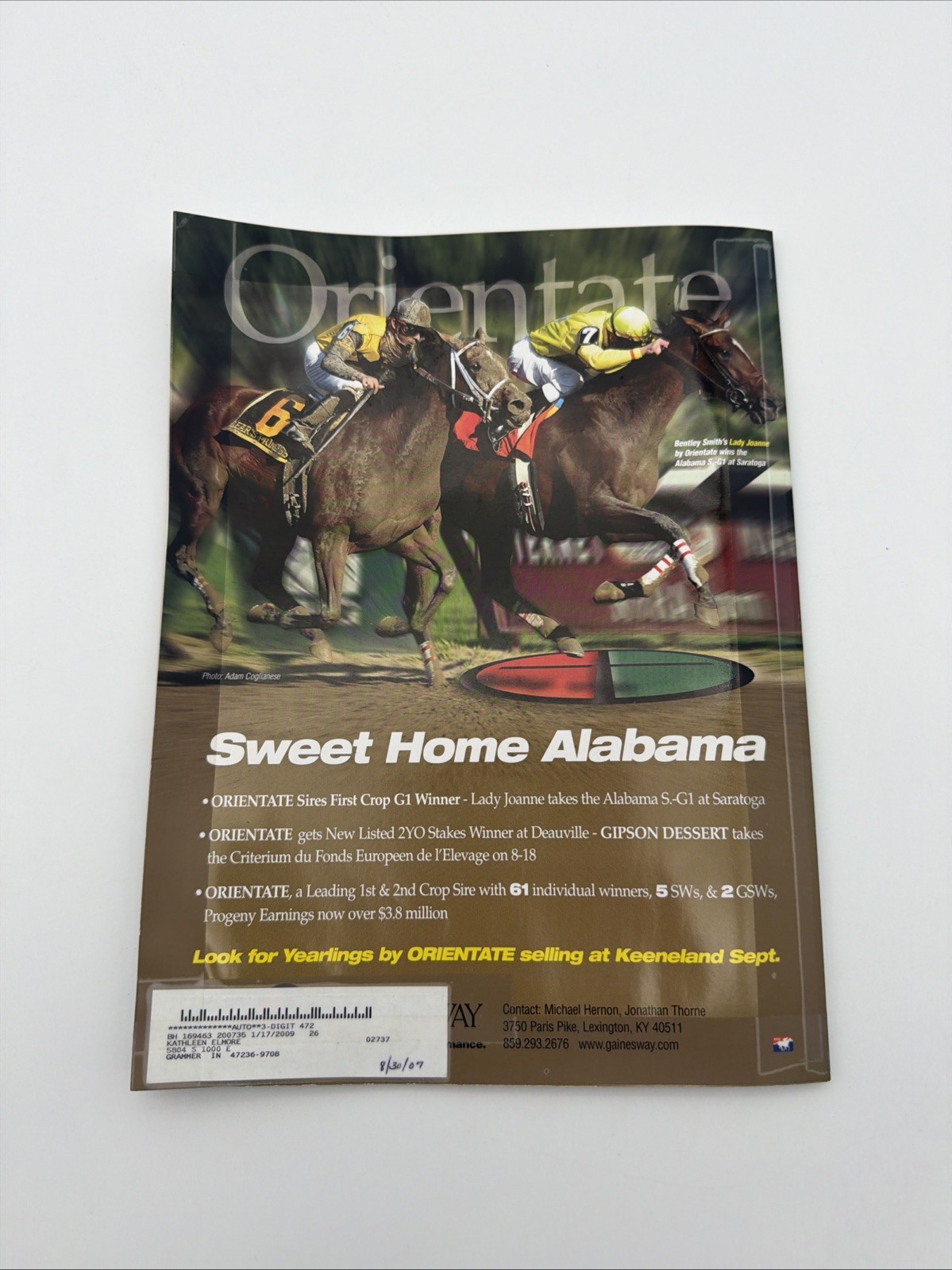 The Blood-Horse Magazine September 1, 2007 / Street Sense
