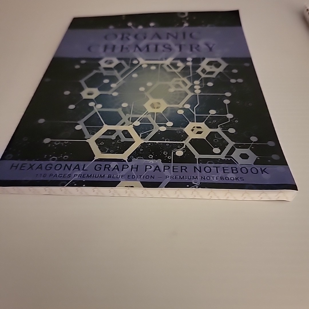 Organic Chemistry Hexagonal Graph Paper Notebook – 110 Pages Premium Blue Edi…