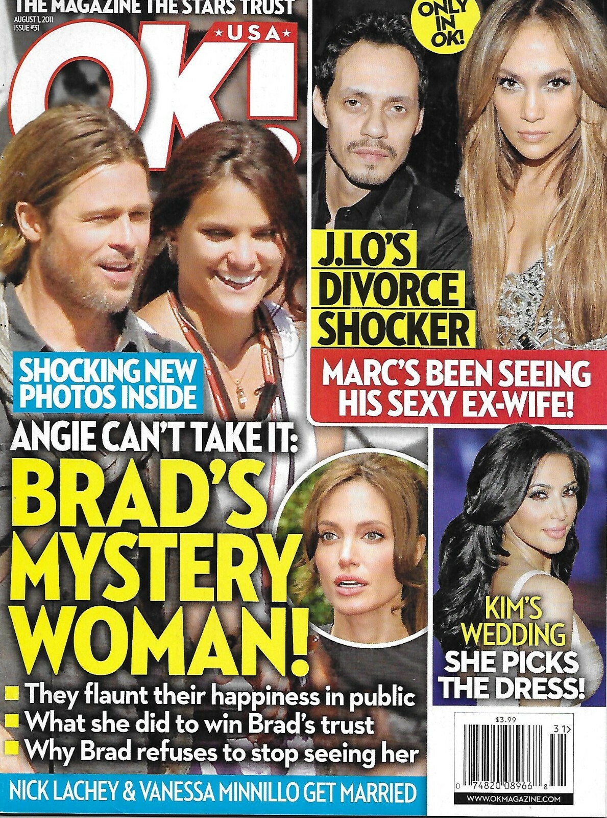 OK Magazine Brad Pitt Angelina Jolie Jennifer Lopez Marc Anthony Kim Kardashian
