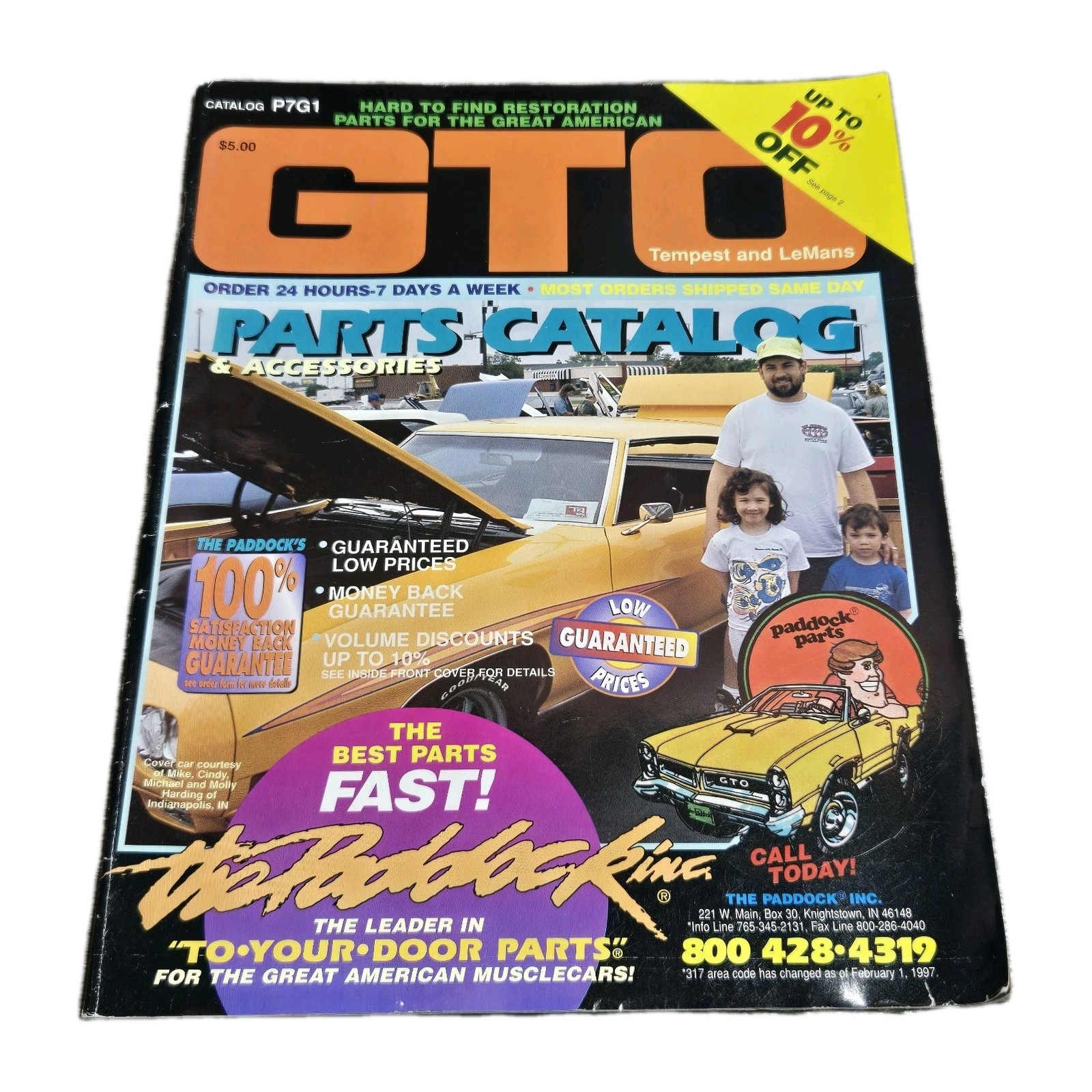VINTAGE GTO Parts and Repair Catalog 1997 GM Pontiac Muscle Car P7G1 Hot Rod