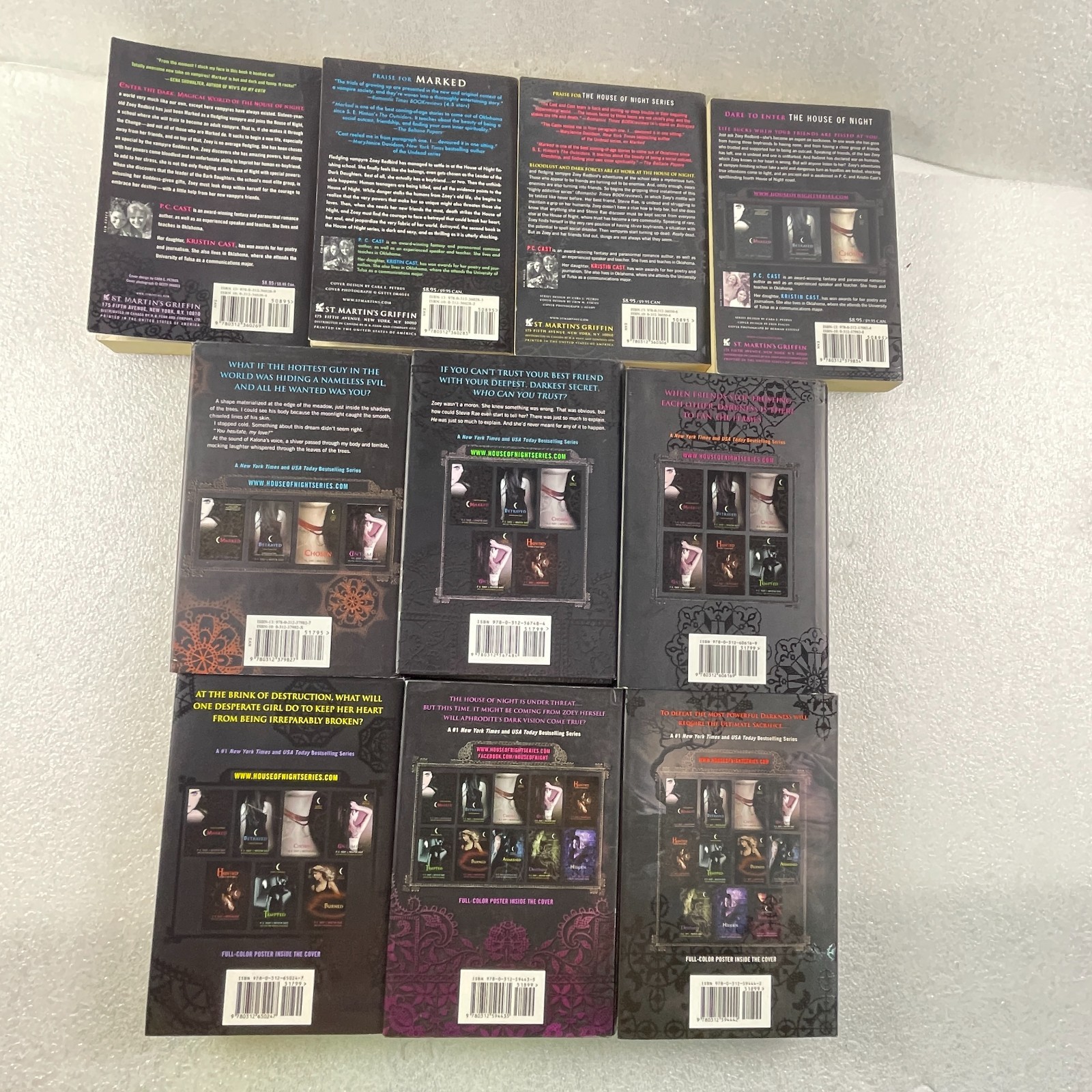 House of Night 10 Book Lot by P.C. Cast Kristin Cast – Mixed TPB HC Series YA