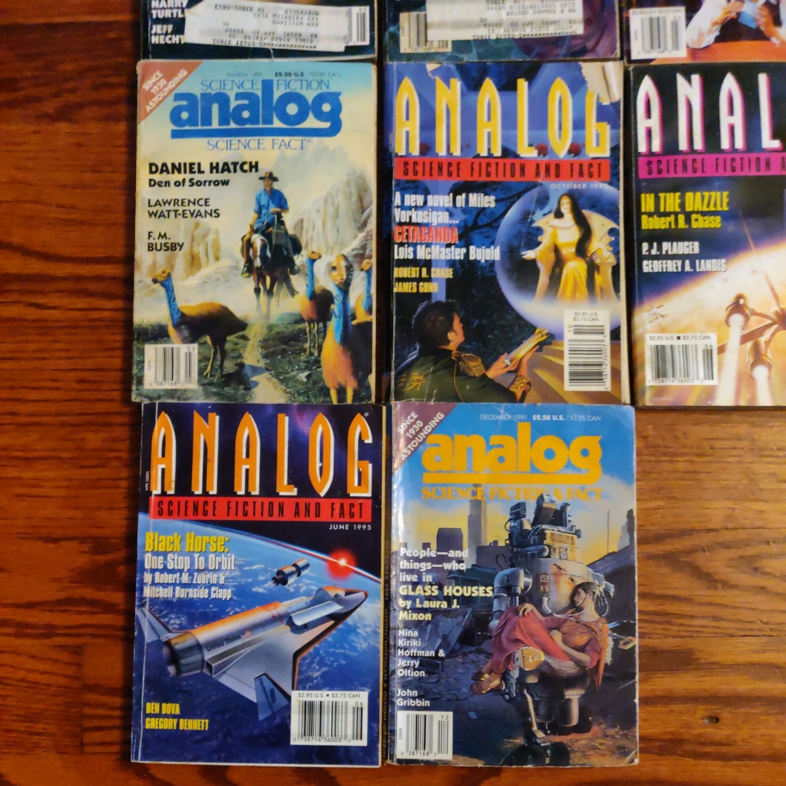 Lot of 15 Analog Science Fiction and Fact Magazines From The 90s. Vintage