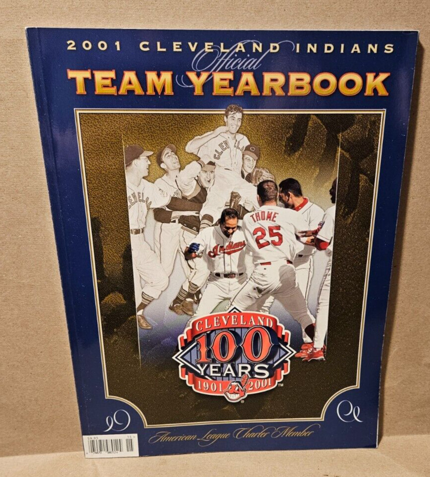 2001 Cleveland Indians (Guardians) Yearbook MLB Jacobs Field 118+ Pages