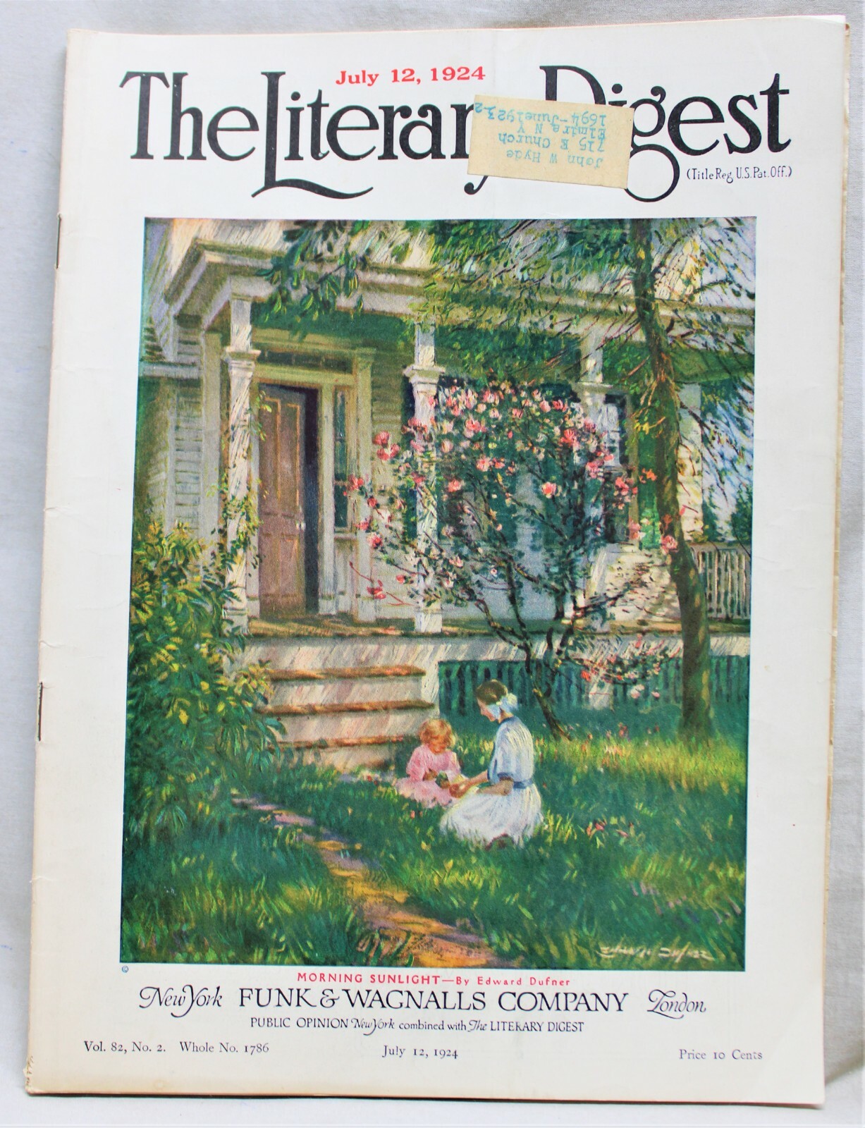 THE LITERARY DIGEST MAGAZINE 12 JULY 1924 NEWS GENERAL INTEREST STORIES VINTAGE