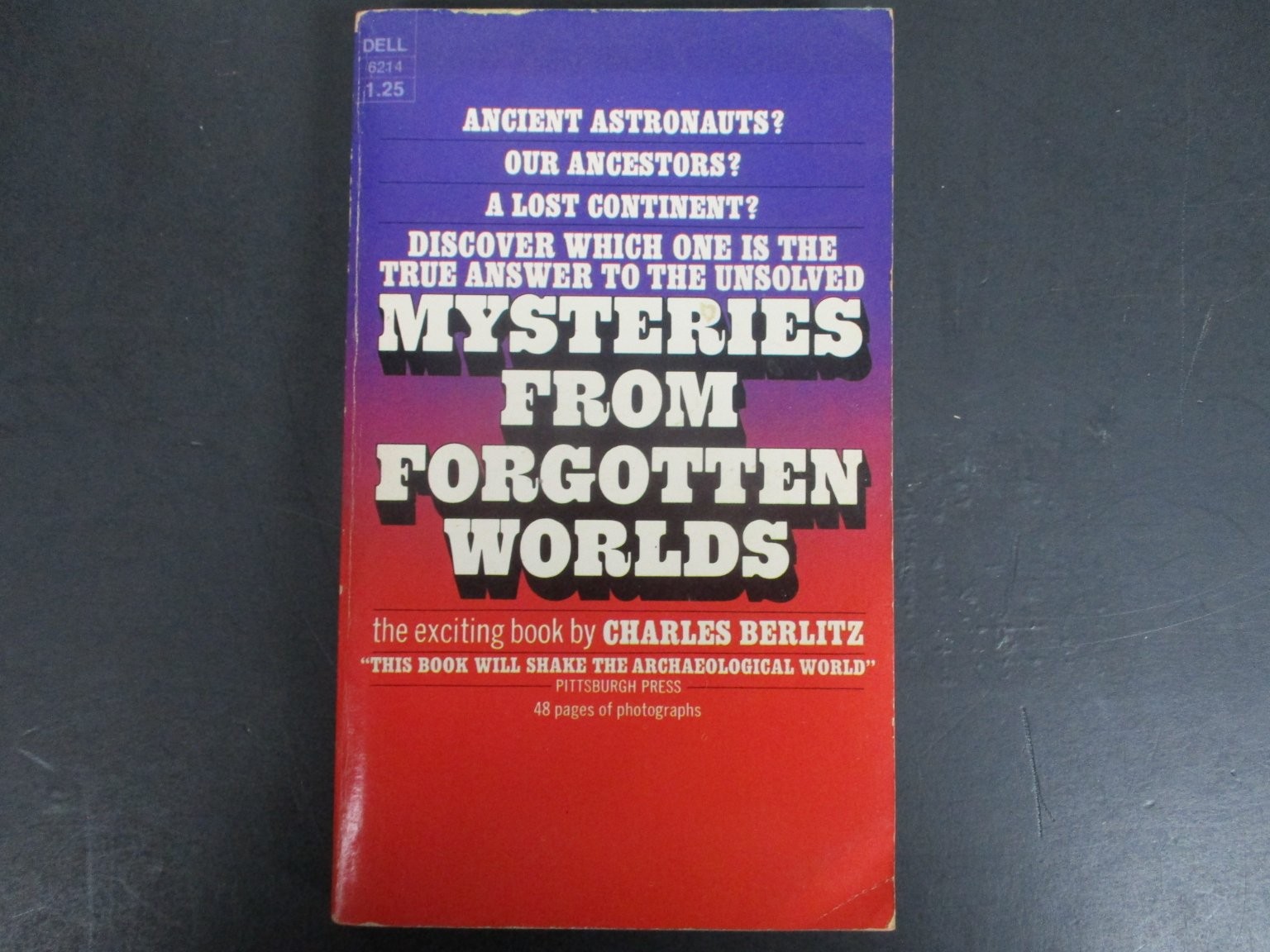 Mysteries From Forgotten Worlds Charles Berlitz 1973 First Laurel Printing Dell