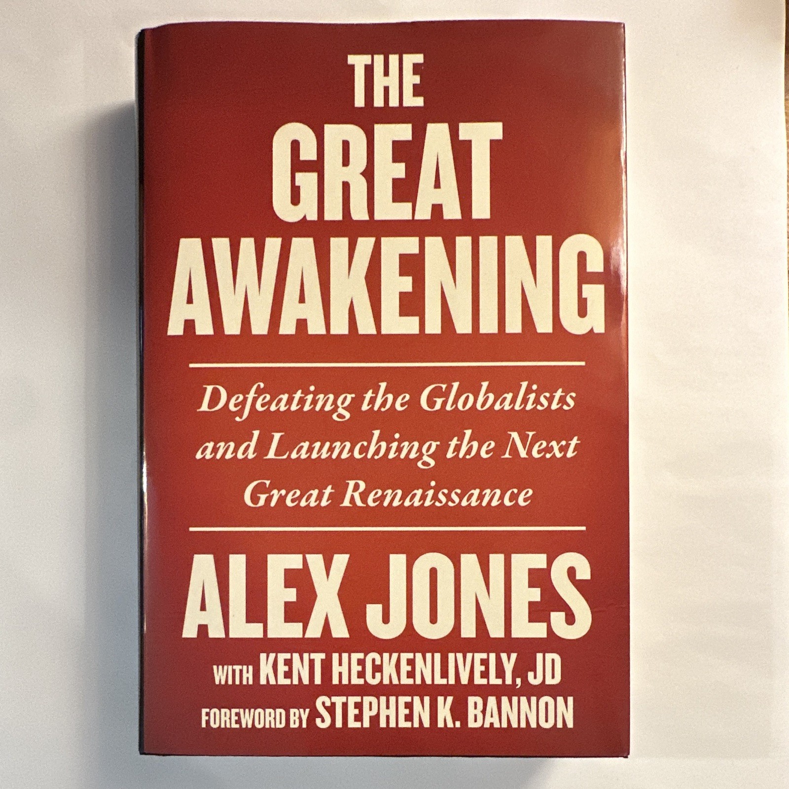 Alex Jones & Kent Heckenlively The Great Awakening HC SIGNED 2023
