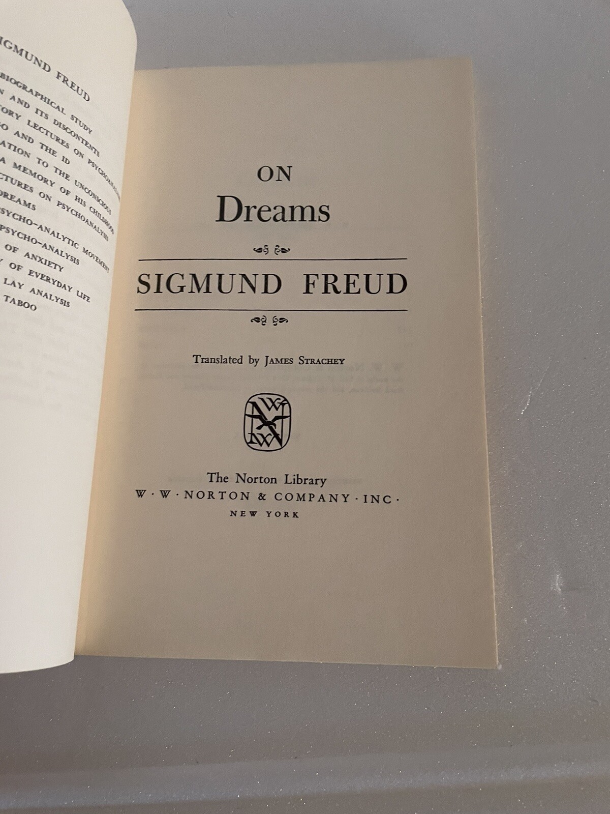 On Dreams Sigmund Freud 1952 American Trade PB