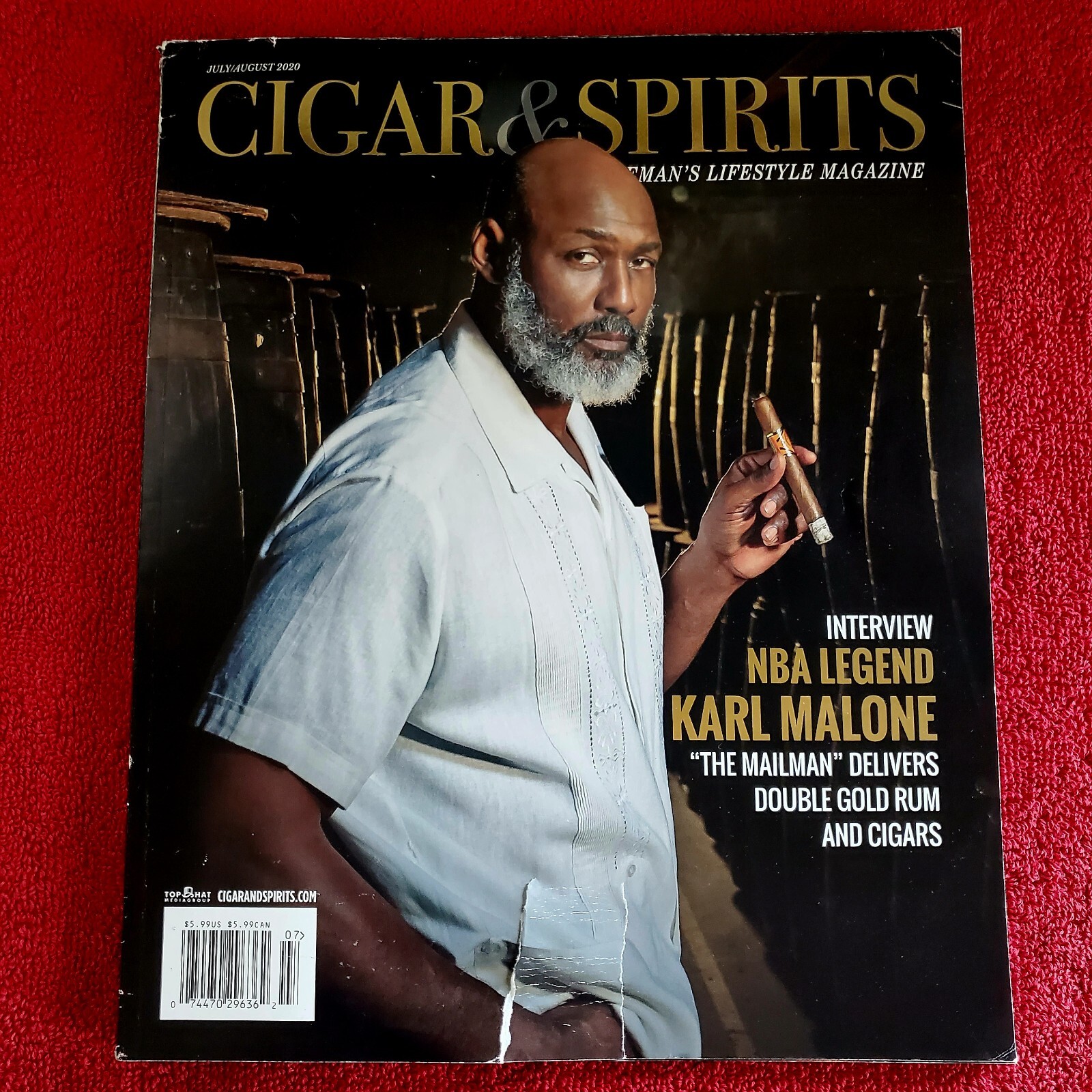 NBA Legend KARL MALONE cover CIGAR & SPIRITS 2020 Magazine~Gentleman’s Lifestyle