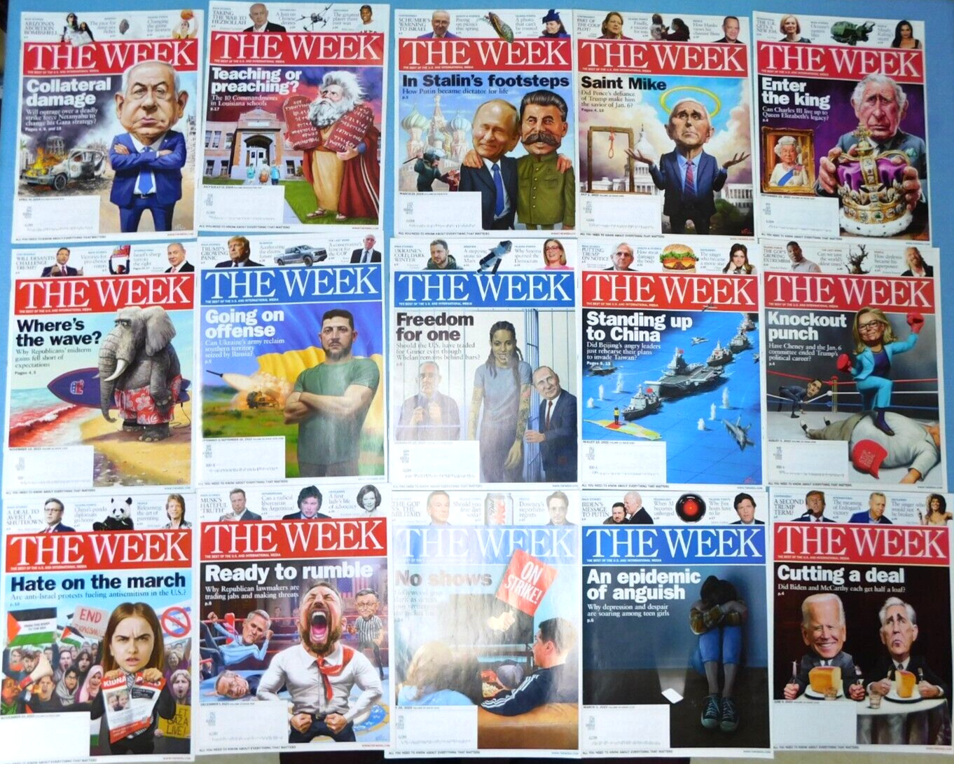 THE WEEK ~ 92 qty. issues — June 2022 thru April 2024 ! (subscriber copies)