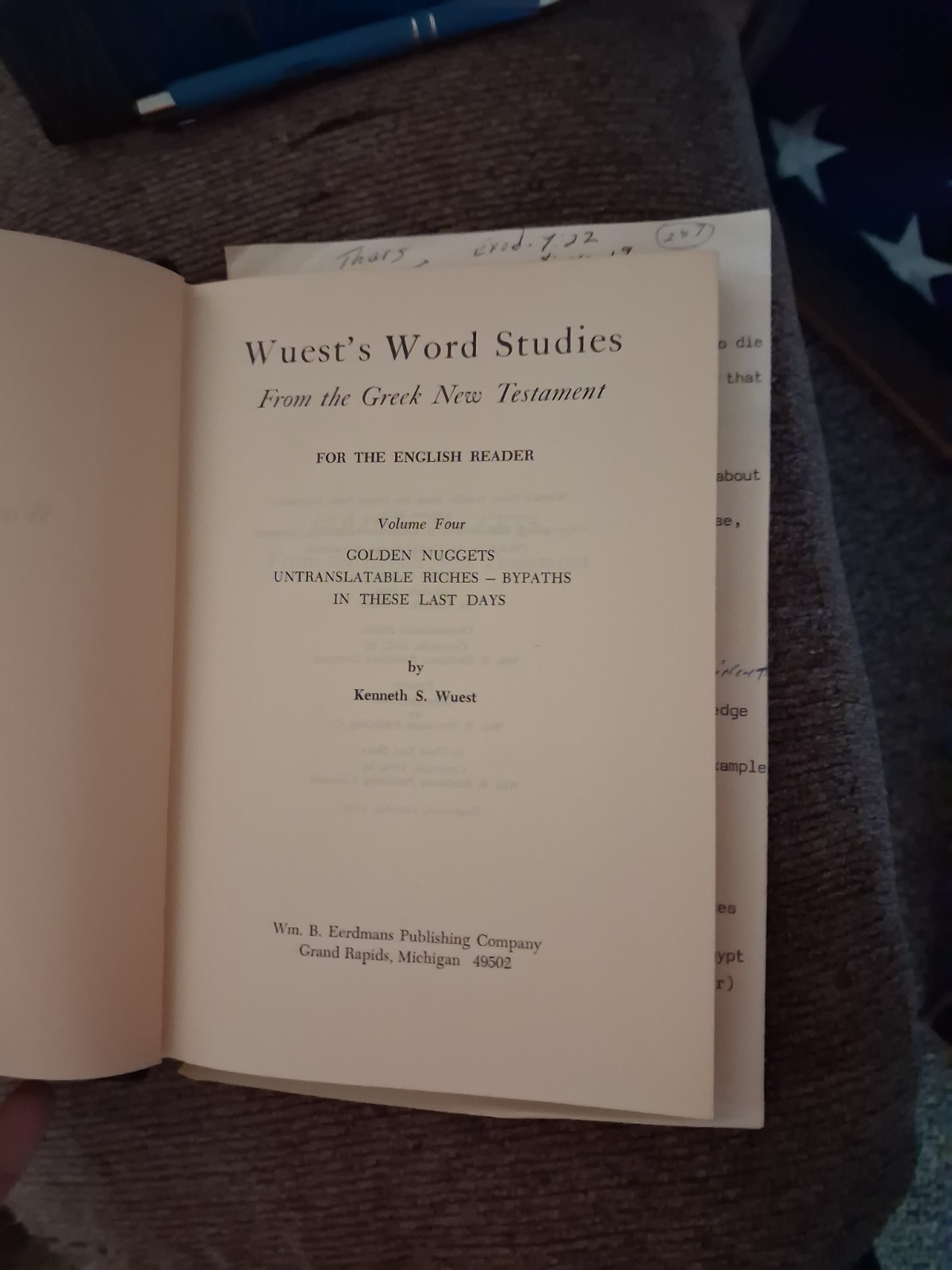Wuest’s Word Studies Greek New Testament HC 1966 Eerdmans Signed Inscribed