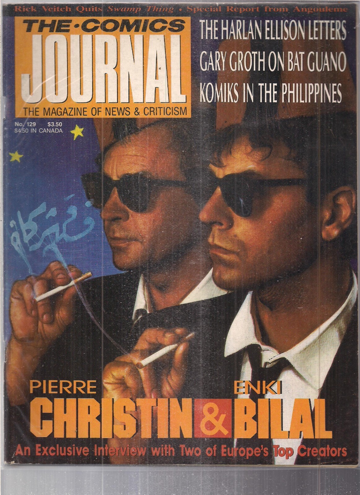 The Comics Journal 129 Pierre Christin & Enki Bilal Interviews ~ Harlan Ellison