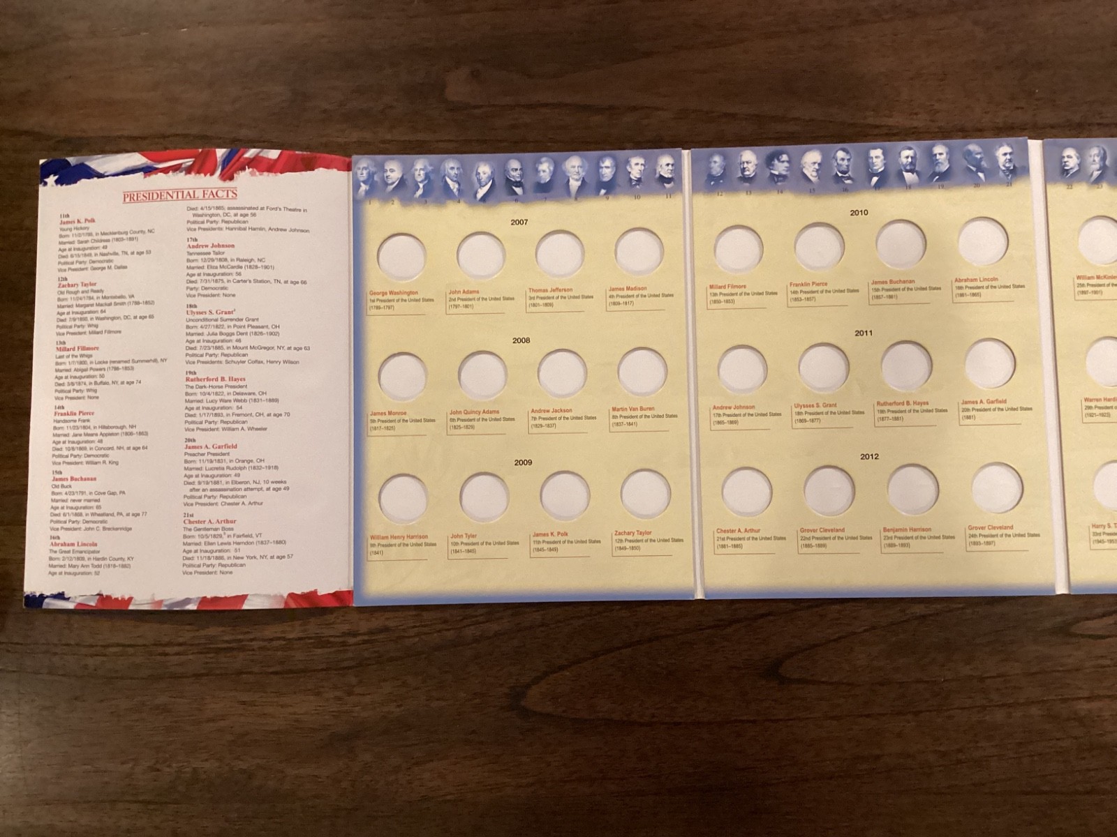 PRESIDENTIAL DOLLARS COLLECTORS FOLDER By Whitman Publishing (2007-2016)
