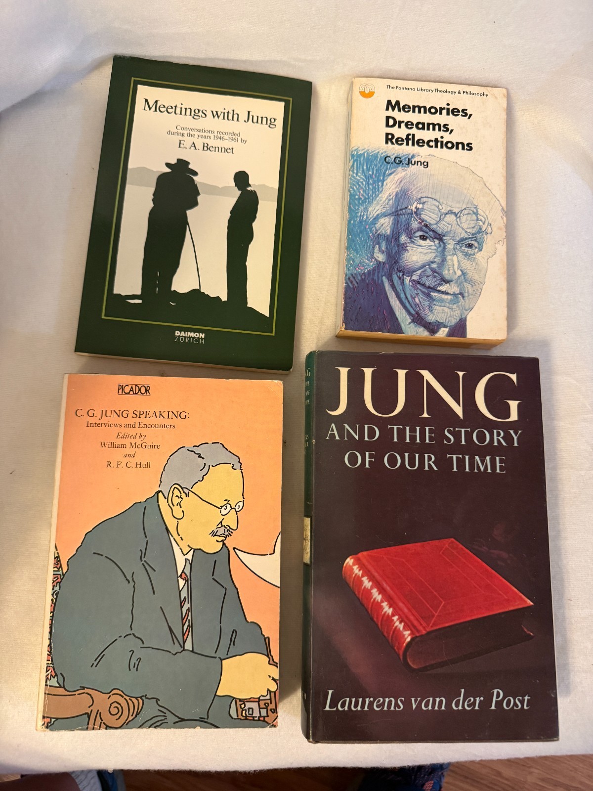 Carl Jung Book Lot MEMORIES DREAMS REFLECTIONS + Speaking Jung Psychology 4