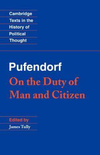 Pufendorf: On the Duty of Man and Citizen acco- 0521359805, paperback, Pufendorf