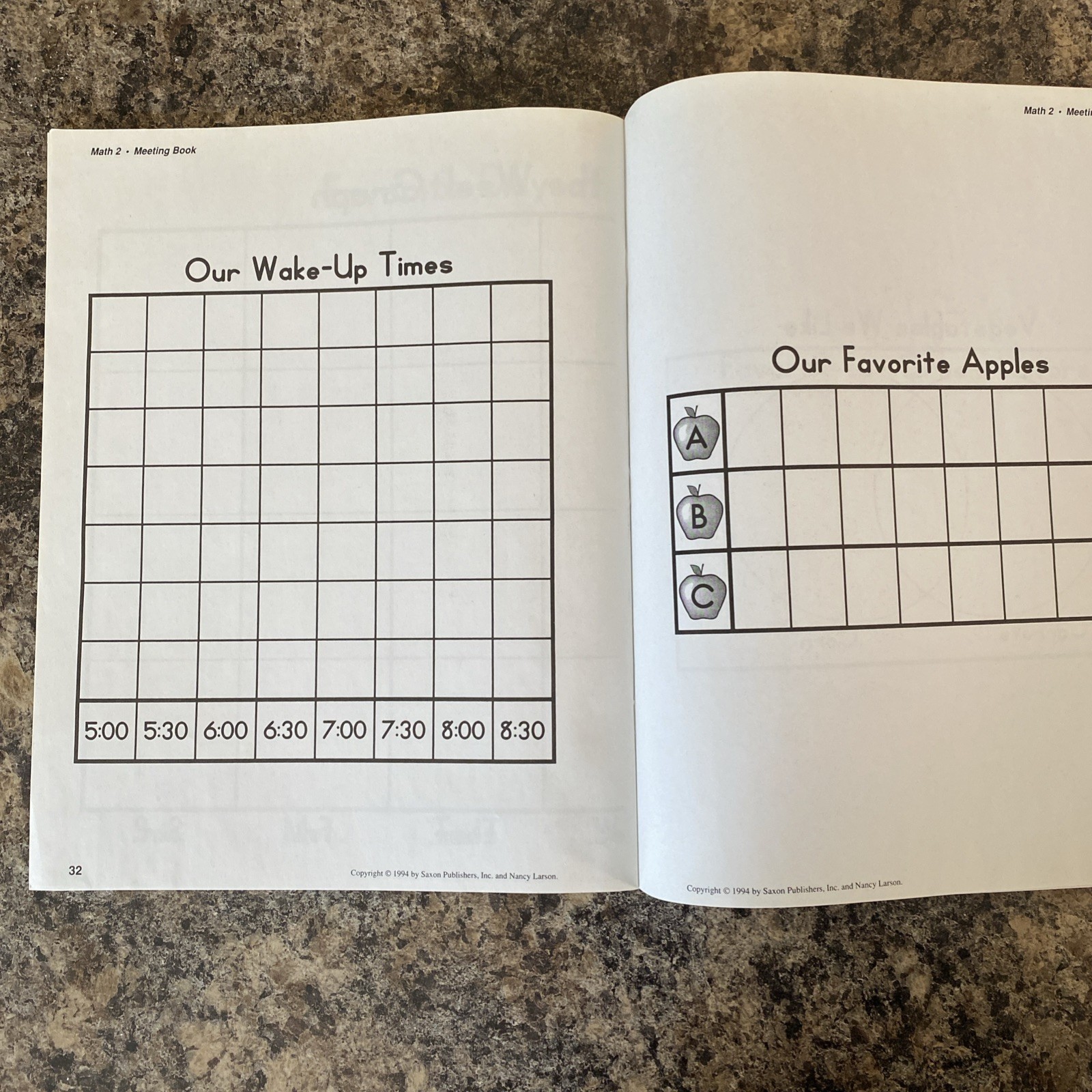 Saxon Math 2 Homeschool Home Study Student Meeting Book. Unused Copy