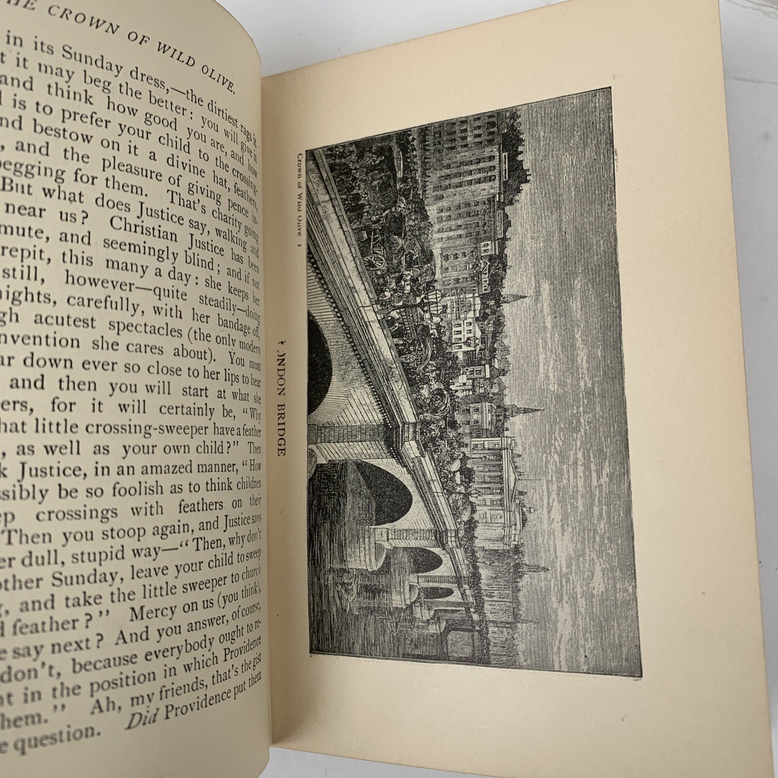 1895 The Crown Of Wild Olive Four Lectures John Ruskin Work Traffic War England