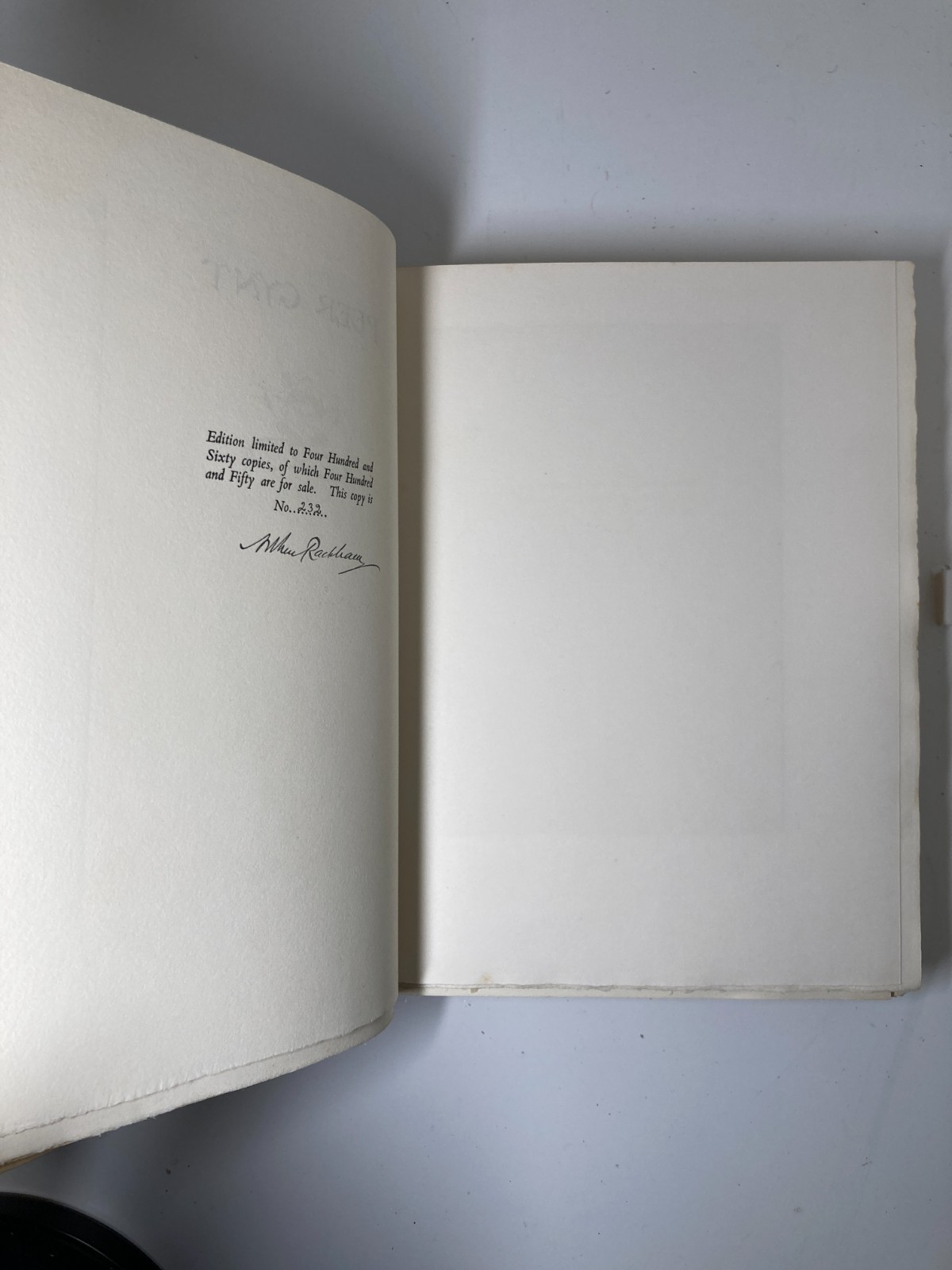 Rackham SIGNED Peer Gynt 1936 Vellum Ltd #232/460 Harrap Fine Binding GORGEOUS
