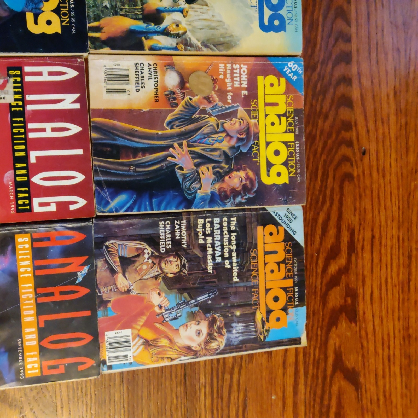 Lot of 15 Analog Science Fiction and Fact Magazines From The 90s. Vintage