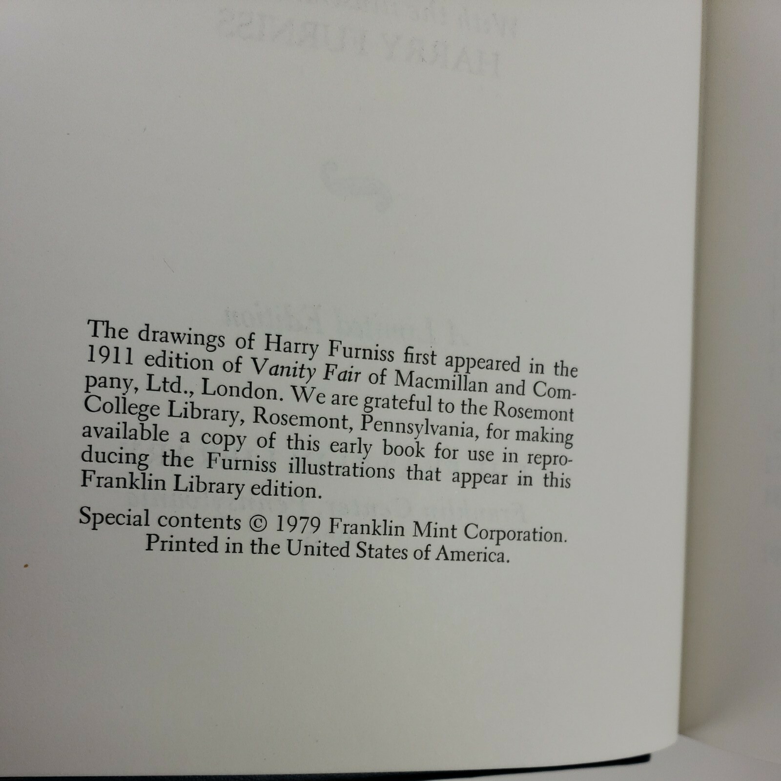 Franklin Library Vanity Fair Thackeray Limited Edition 1979 Fine Leather Bound