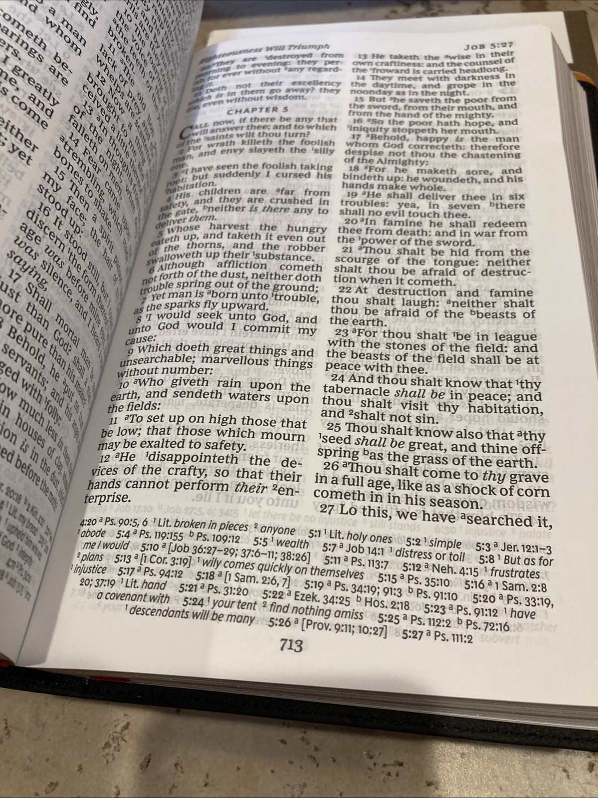 KJV Giant Print Personal Size Ref. Bible RED LETTER Black Genuine Leather
