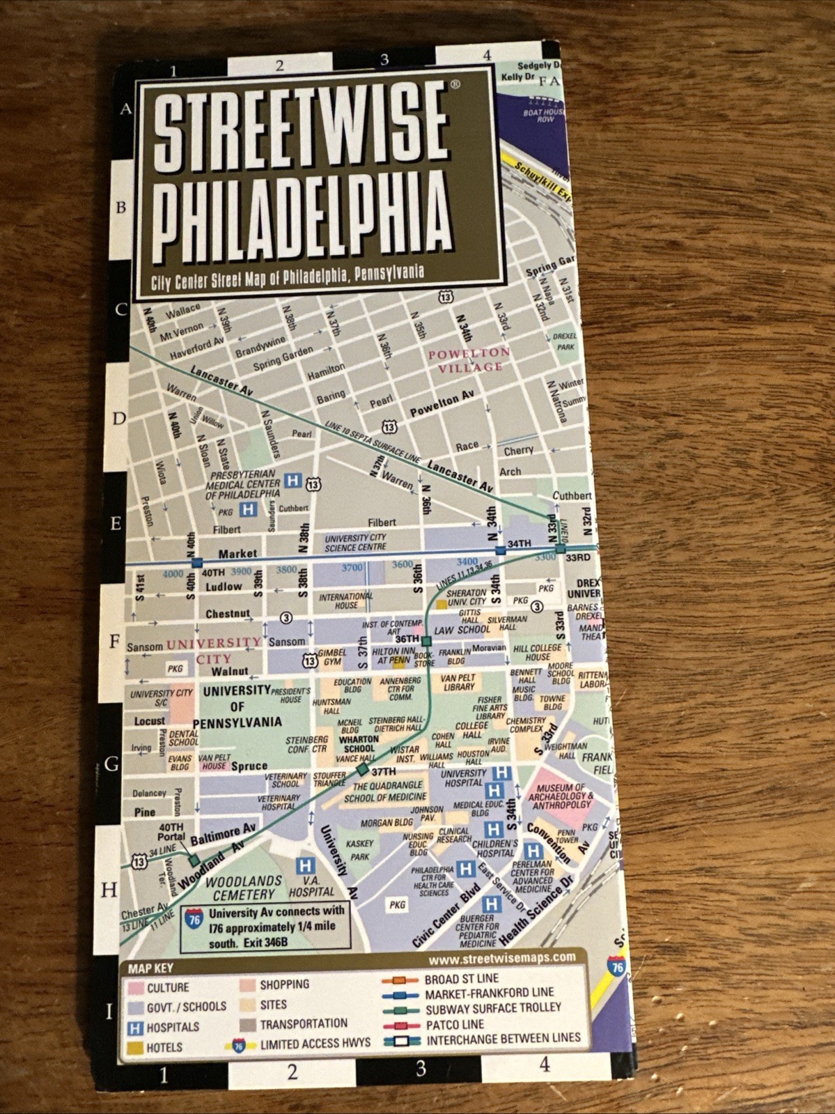 Streetwise Philadelphia Map by Michelin (2017, Sheet Map, Folded)