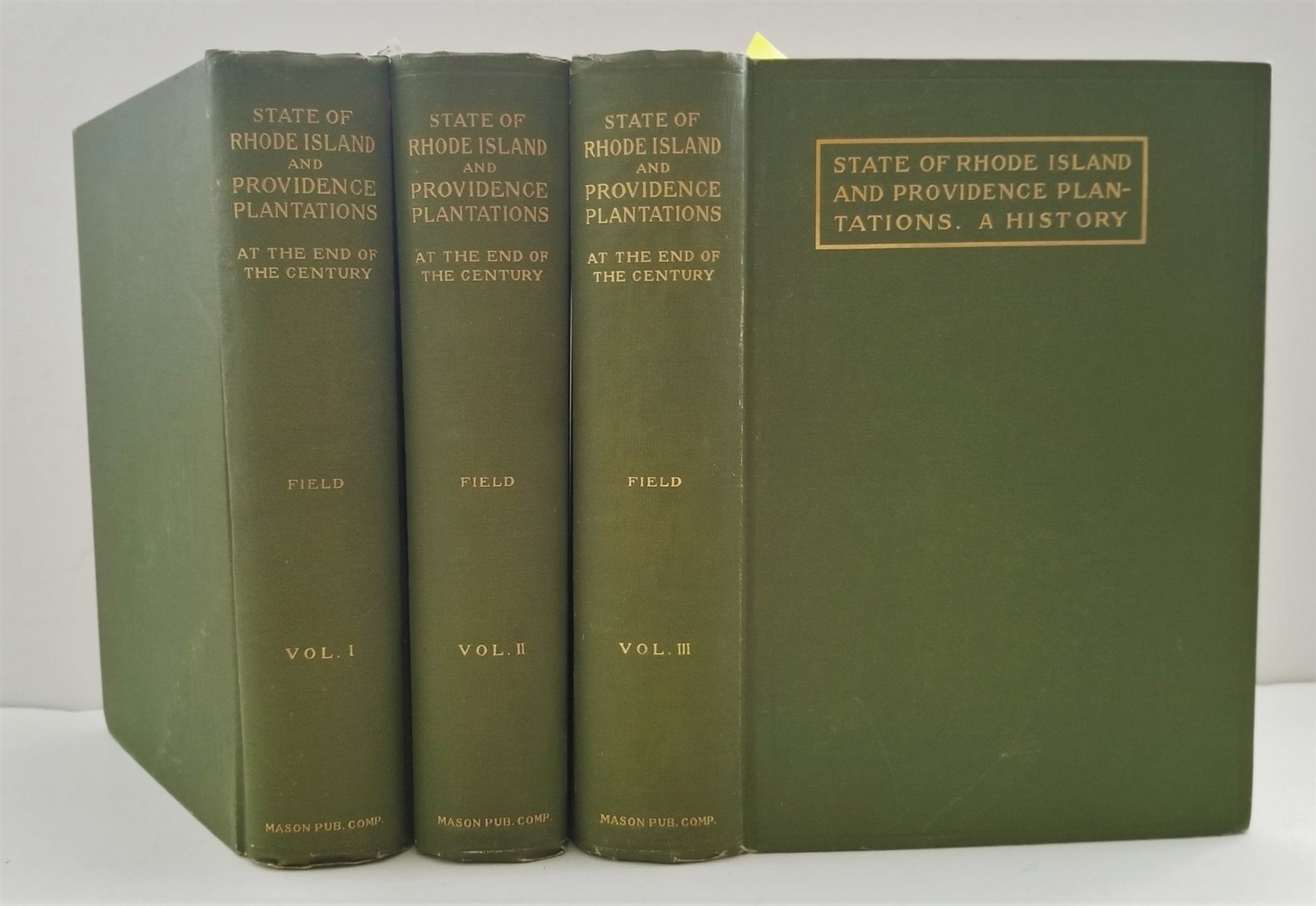 1902 antique RHODE ISLAND and PROVIDENCE PLANTATIONS HISTORY 3vol mason indians