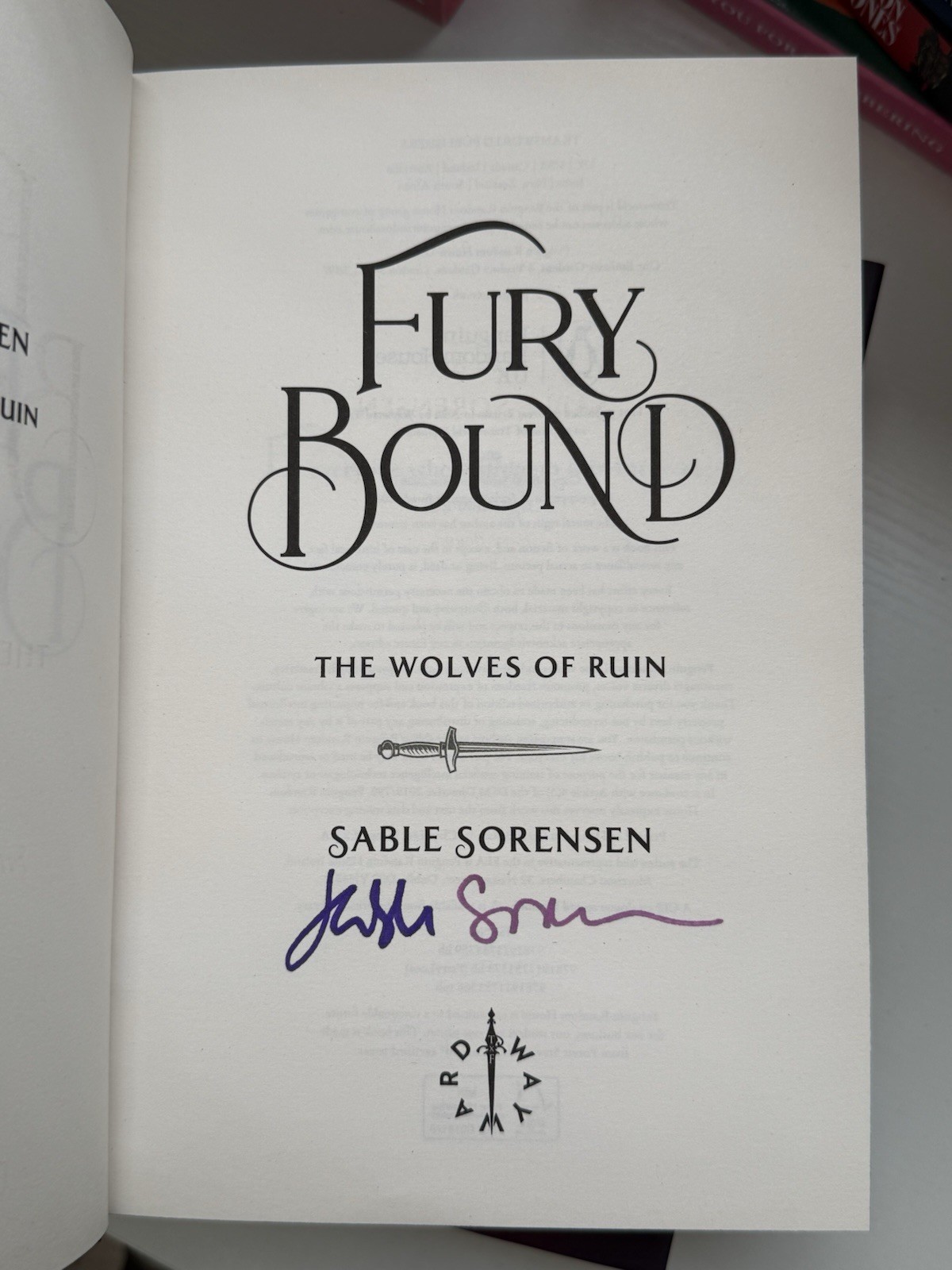 Waterstone Direbound/SIGNED fury bound – sable Sorensen w/ pin & tote